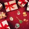 20 Pieces Christmas Diamond Painting Ornaments Double Sided Diamond Art Christmas Ornaments 5D Mini Diamond Painting Kits DIY Key Ring Pendant Christmas for Holiday Decor
